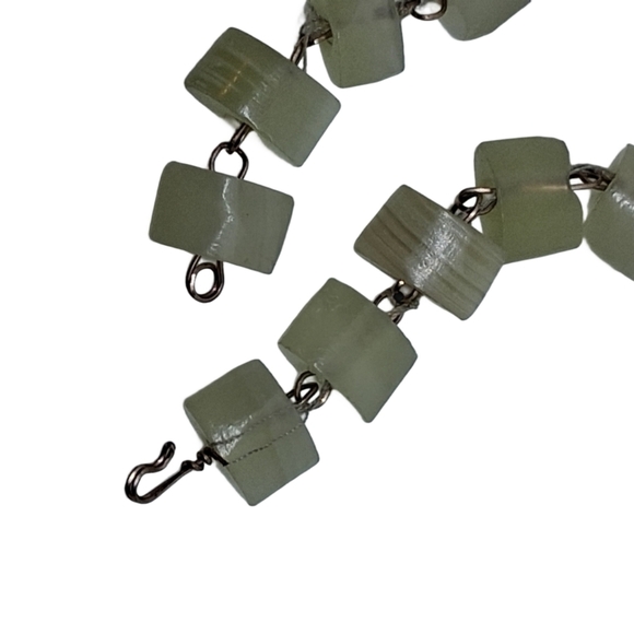 Green Banded Onyx Artisan Statement Necklace - Picture 4 of 5